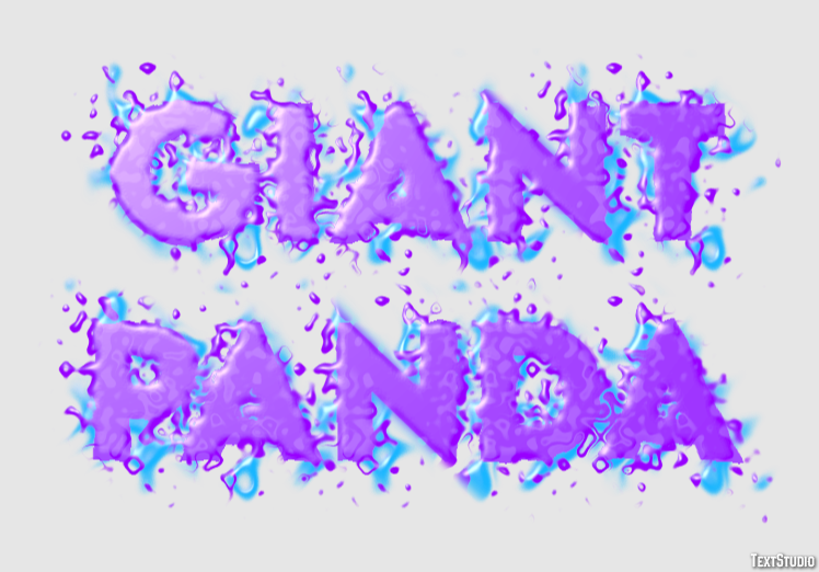 Giant Panda Efecto de Texto