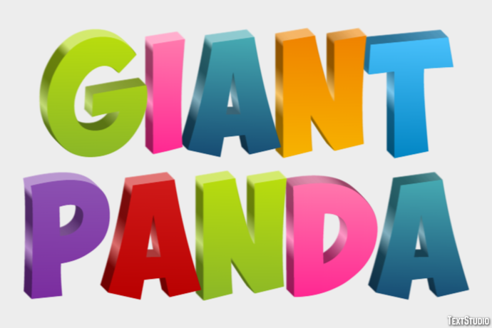 Giant Panda Effet de Texte