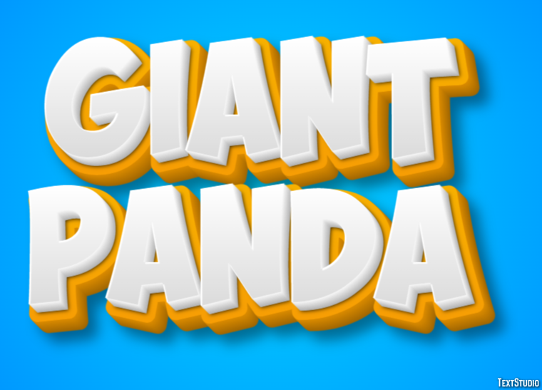 Giant Panda Tekst Effect