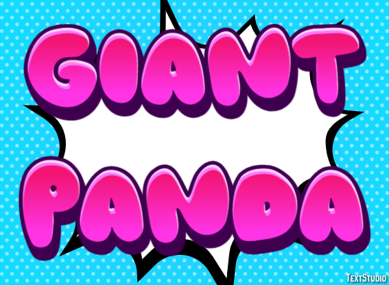Giant Panda Effet de Texte