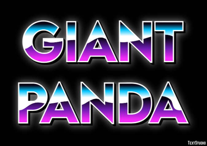 Giant Panda Effetto testo