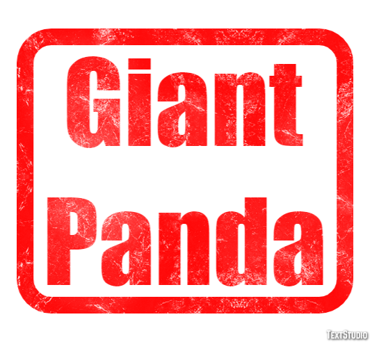 Giant Panda Tekst Effect