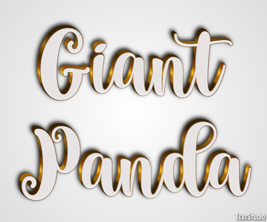 Giant Panda Effetto testo