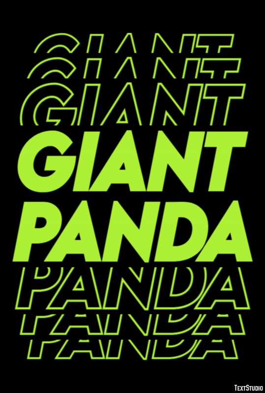 Giant Panda Effetto testo