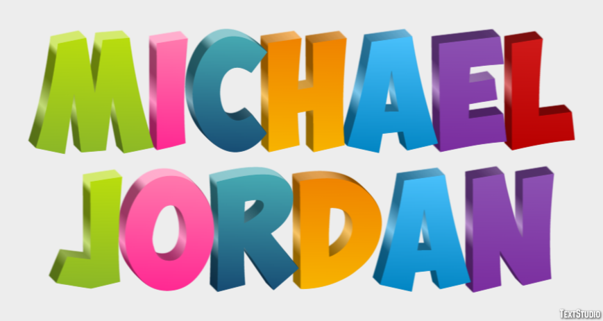 Michael Jordan Эффект текста
