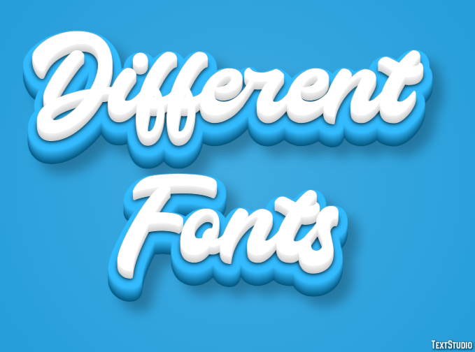 Different Fonts Эффект текста