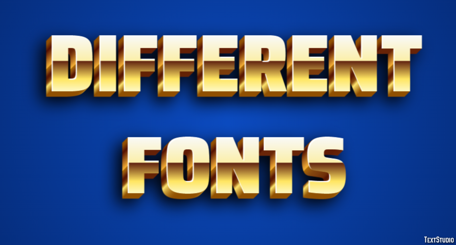 Different Fonts Effet de Texte