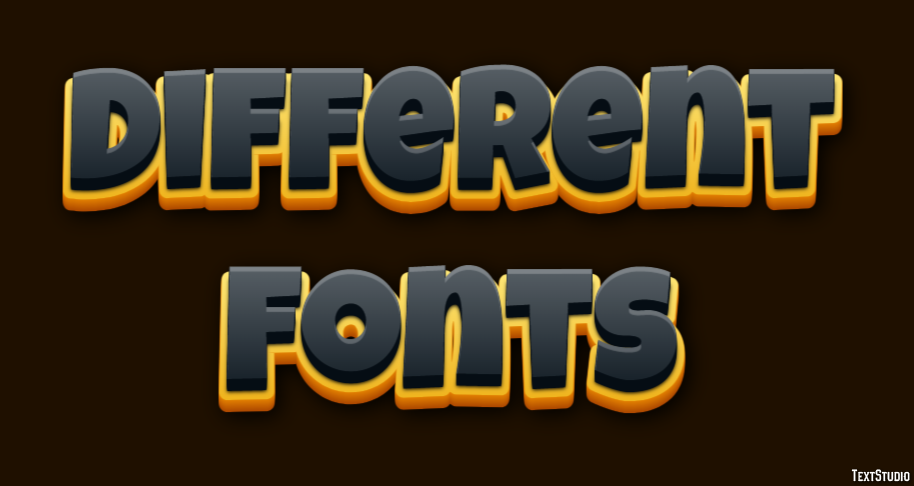 Different Fonts Effet de Texte