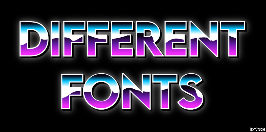 Different Fonts Эффект текста