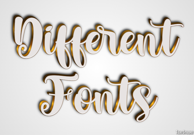 Different Fonts Effet de Texte