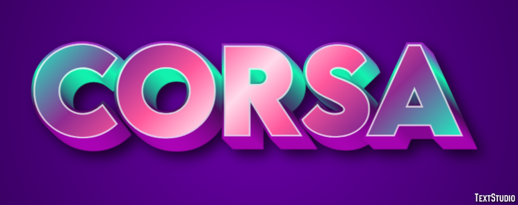 Corsa Efeito de texto
