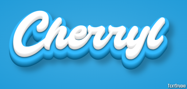 Cherryl Text effect