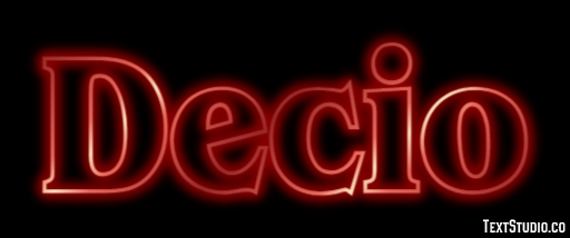 Decio Effetto testo