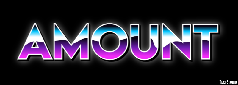 Amount Text Effect