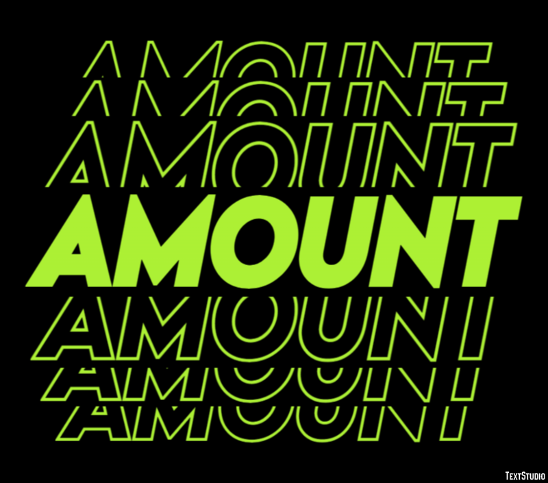 Amount Text Effect