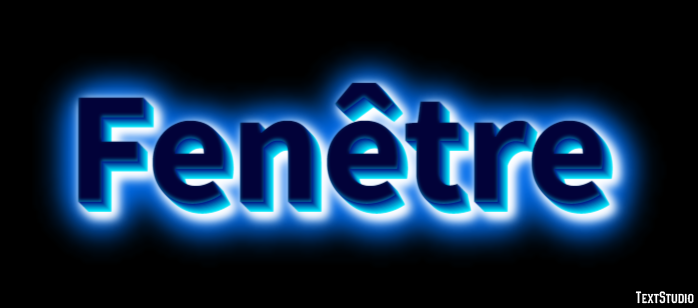 Fenêtre Effet de Texte