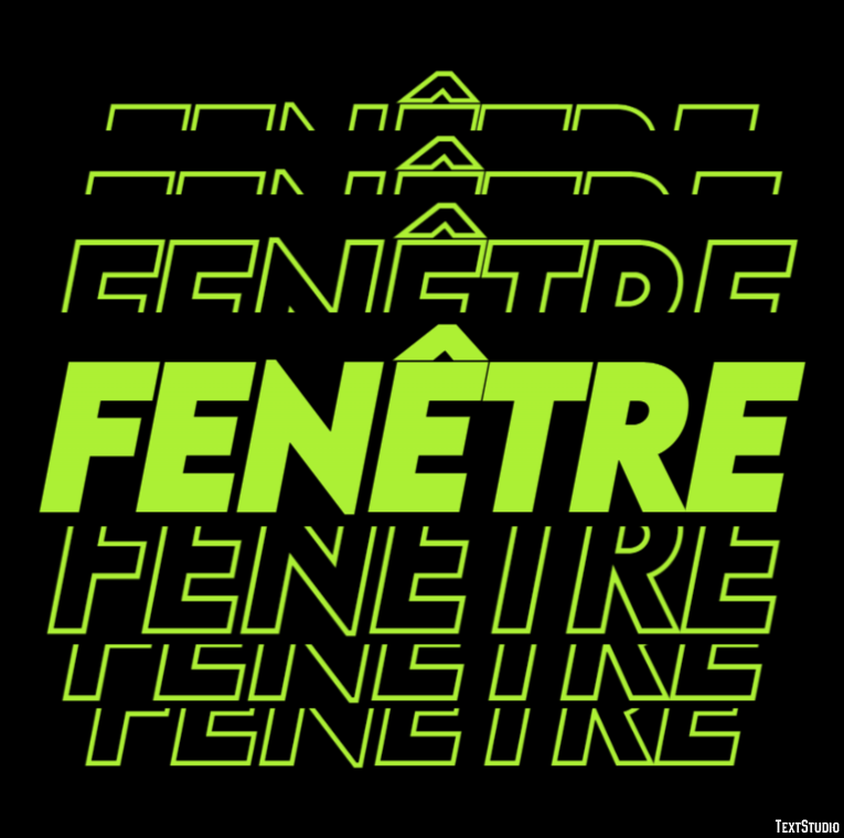 Fenêtre Effet de Texte