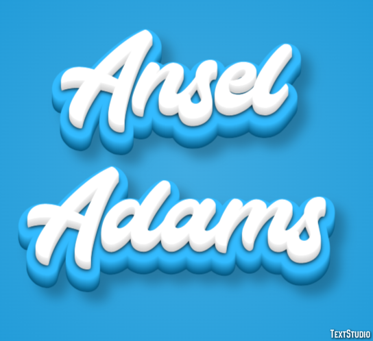 Ansel Adams Efecto de Texto