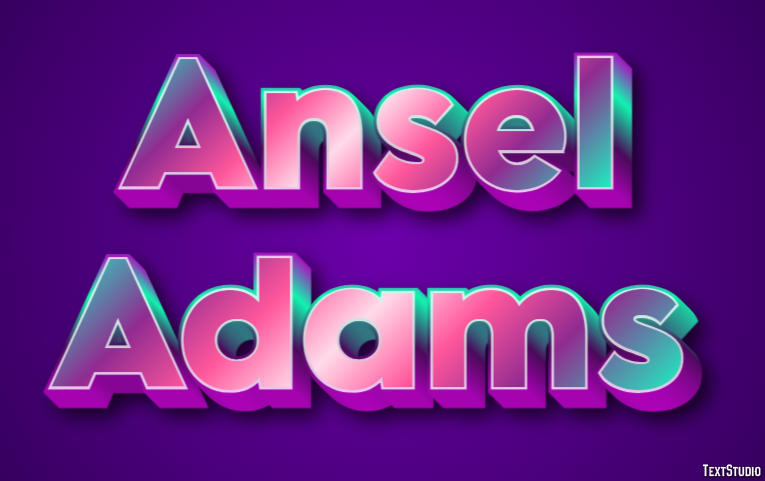 Ansel Adams Efecto de Texto