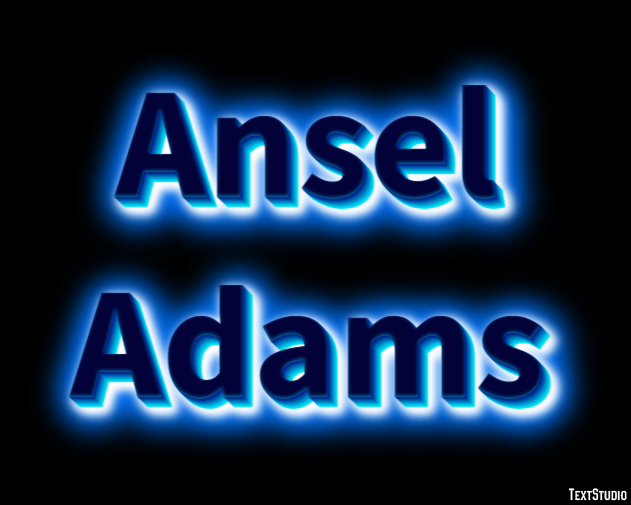 Ansel Adams Efeito de texto