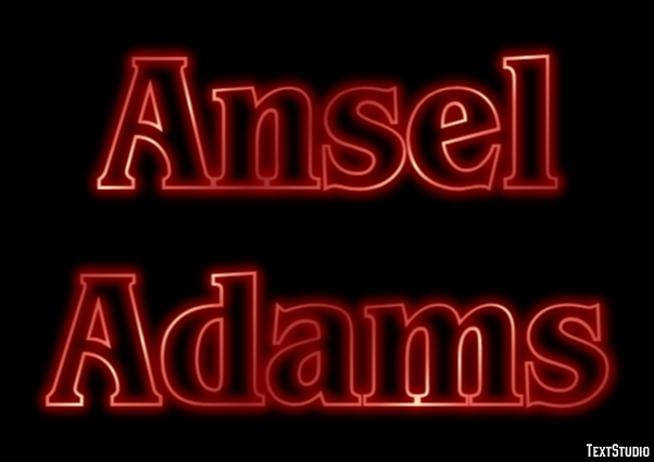 Ansel Adams Efecto de Texto