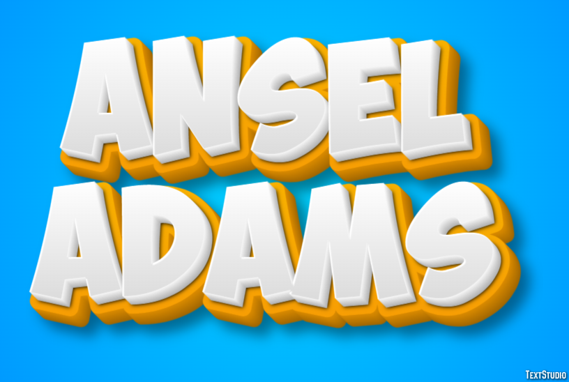 Ansel Adams Text Effect