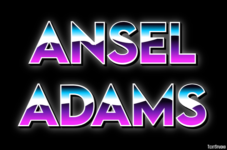 Ansel Adams Efekt tekstowy