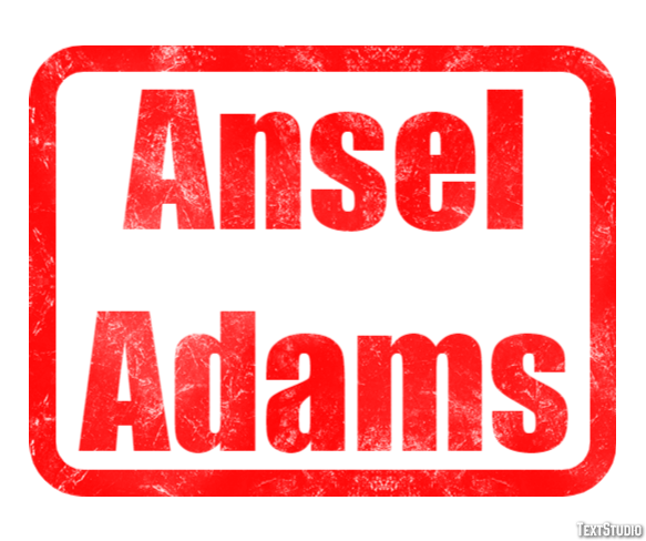 Ansel Adams Efekt tekstowy