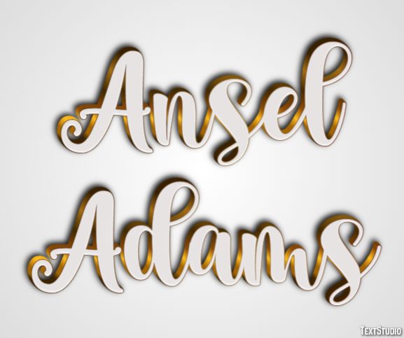 Ansel Adams Text Effect