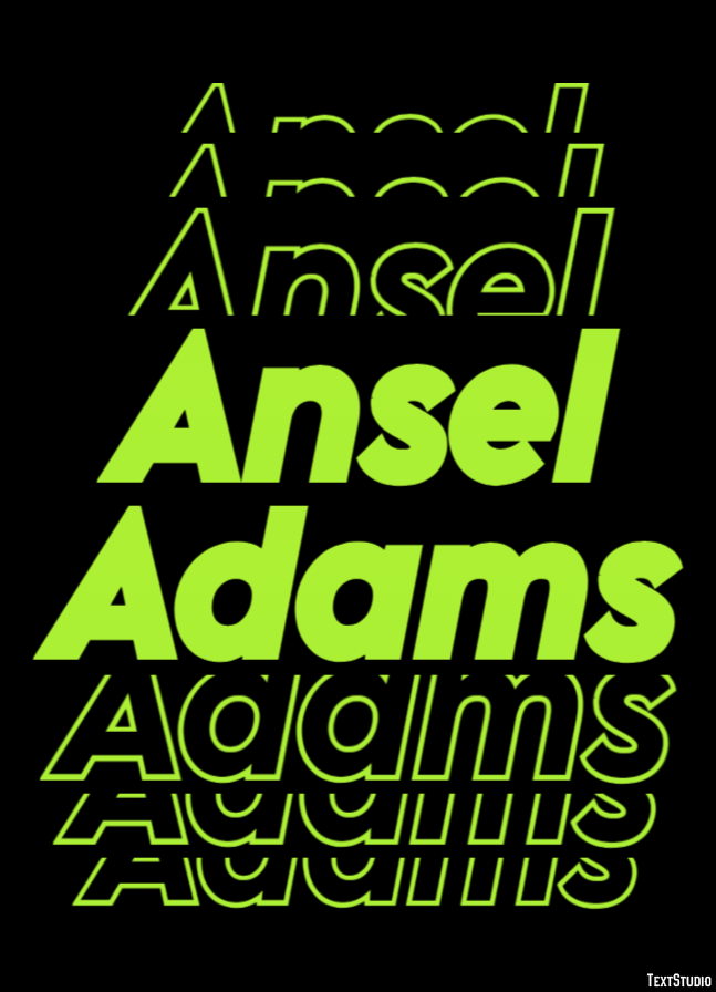 Ansel Adams Efekt tekstowy