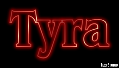 Tyra Effetto testo