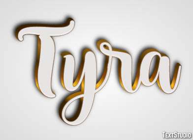 Tyra Effetto testo