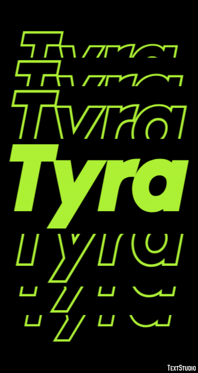 Tyra Effetto testo