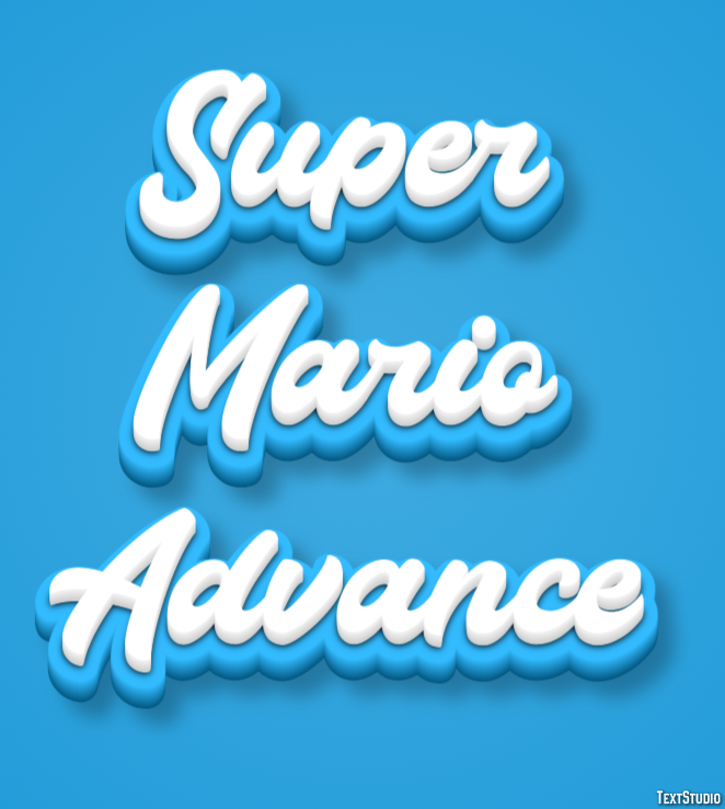 Super Mario Advance Effetto testo