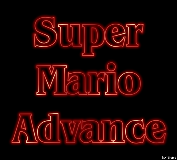 Super Mario Advance Effetto testo
