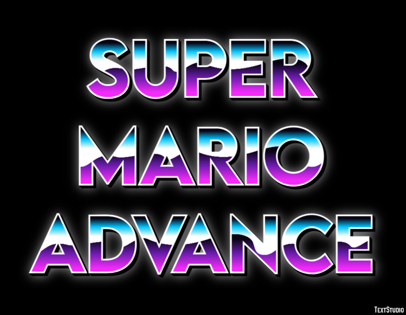 Super Mario Advance Effetto testo