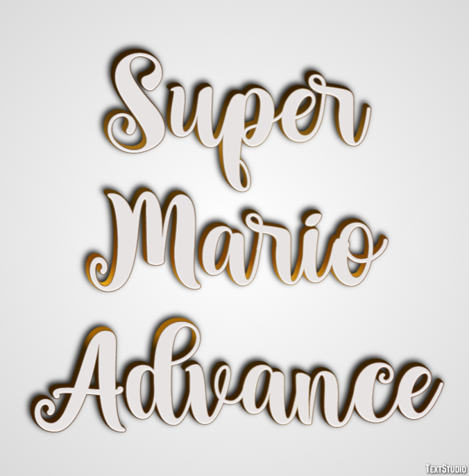 Super Mario Advance Effetto testo