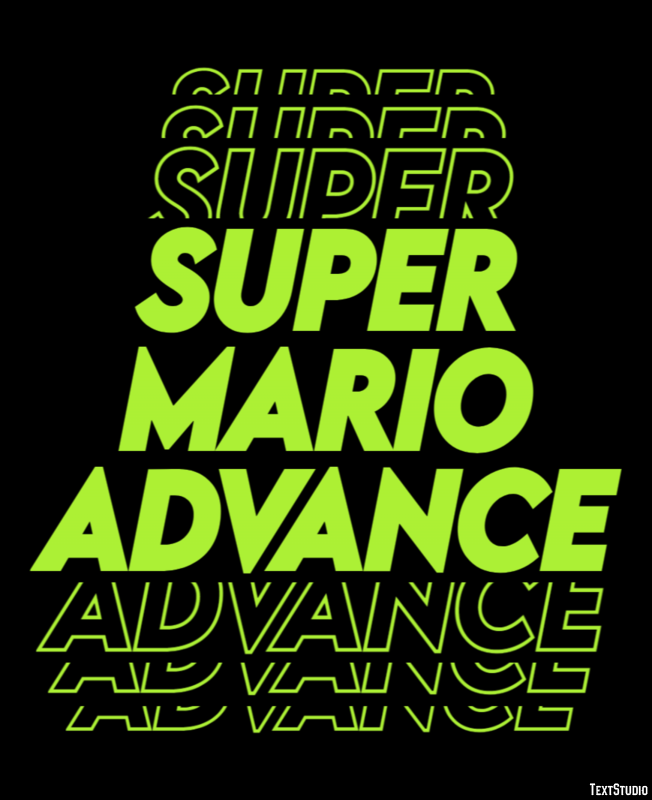 Super Mario Advance Effetto testo