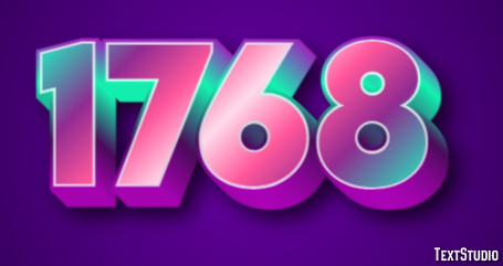 1768 Text Effect