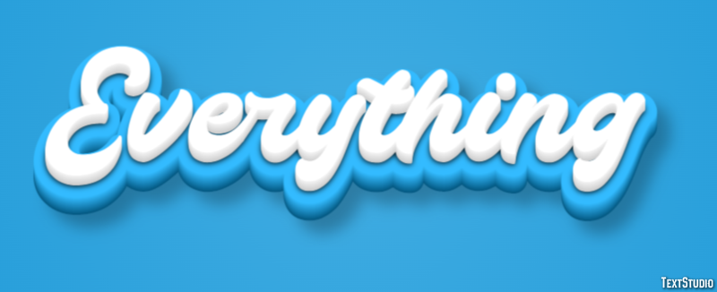 Everything Effetto testo
