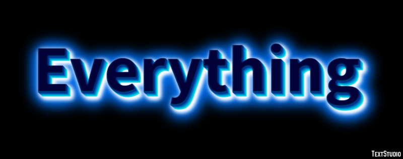 Everything Effetto testo