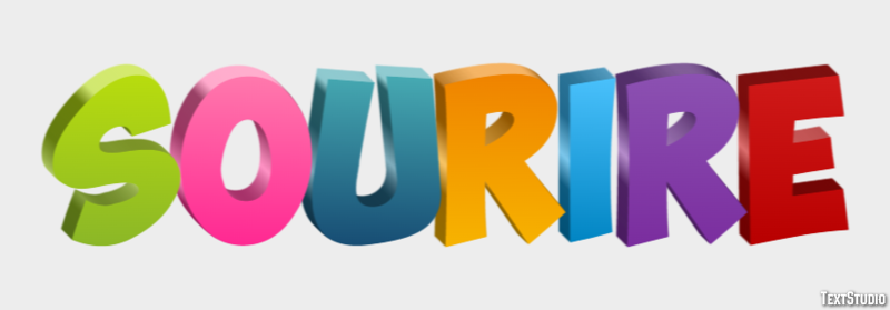 Sourire Effet de Texte