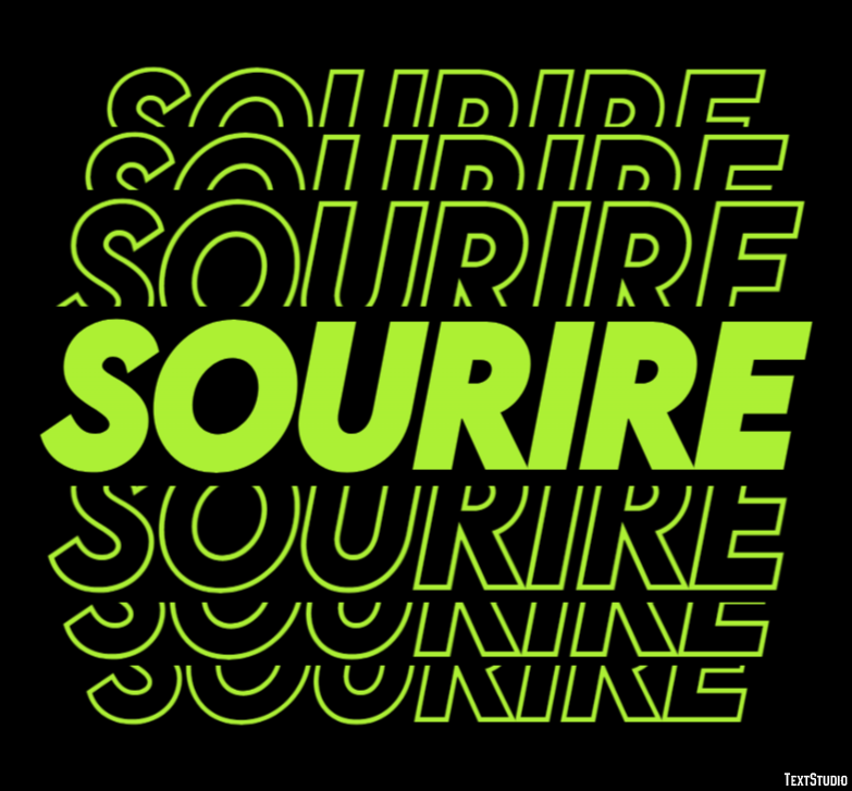 Sourire Effet de Texte