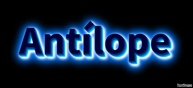 Antílope Efeito de texto