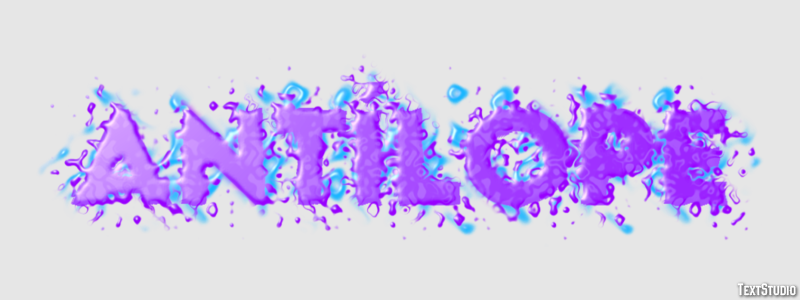 Antílope Efeito de texto