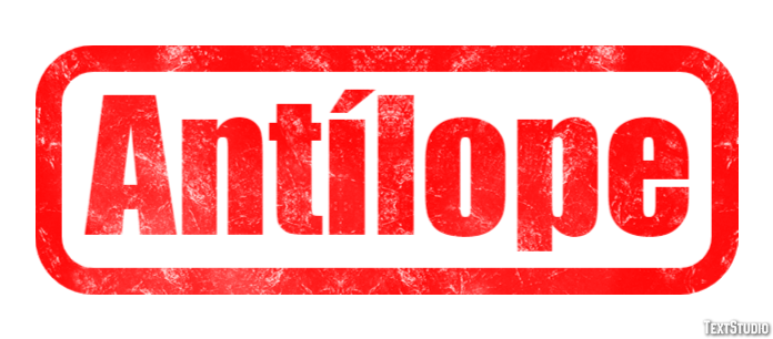 Antílope Efeito de texto