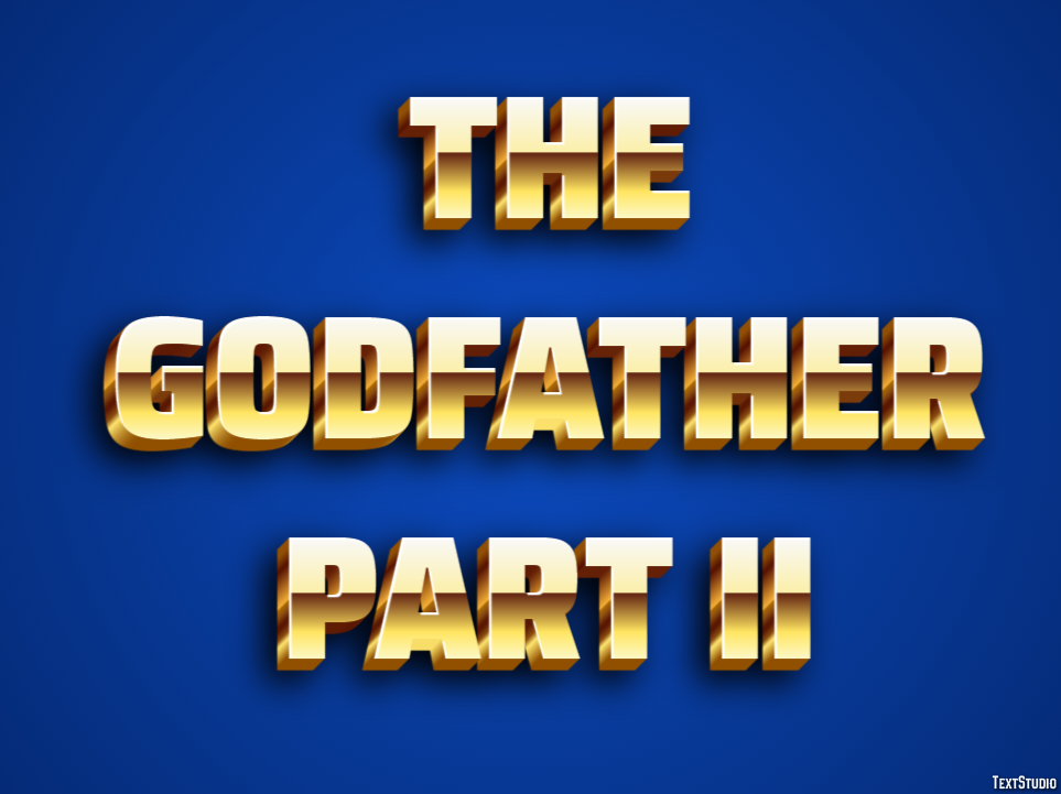 The Godfather Part II Text Effect