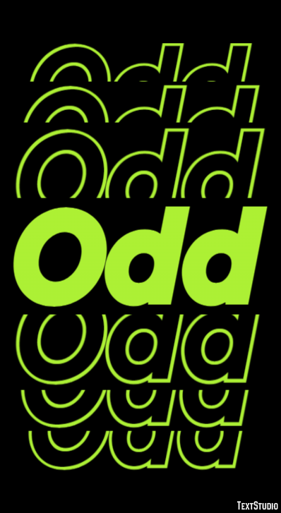Odd Texteffekt