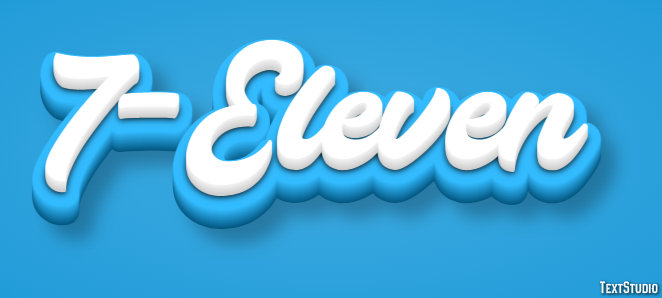 7-Eleven Efecto de texto