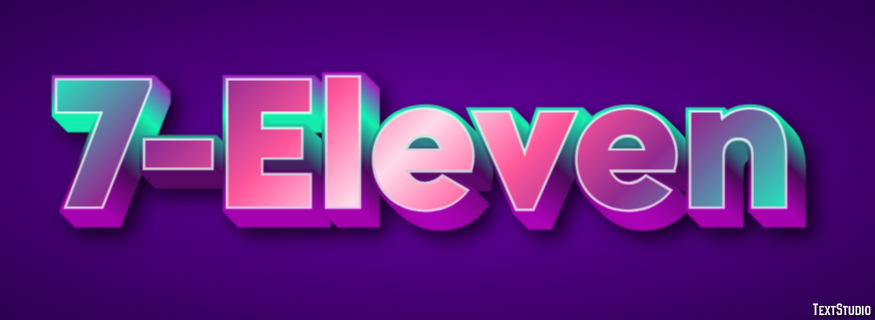 7-Eleven Efecto de texto